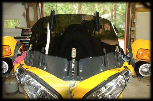 Remove the Windshield Garnish -
			Winbender Electrically Adjustable Motorcycle Windshields